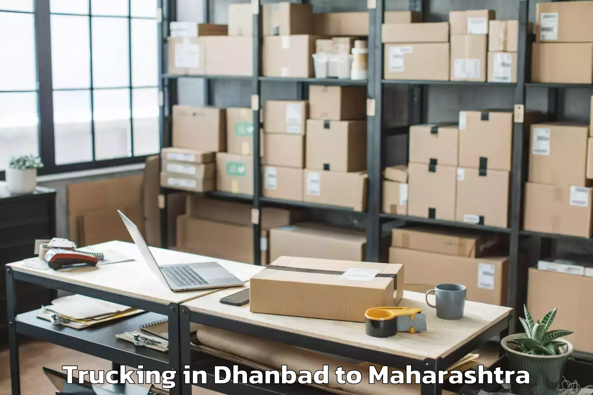 Book Dhanbad to Ashti Trucking Online